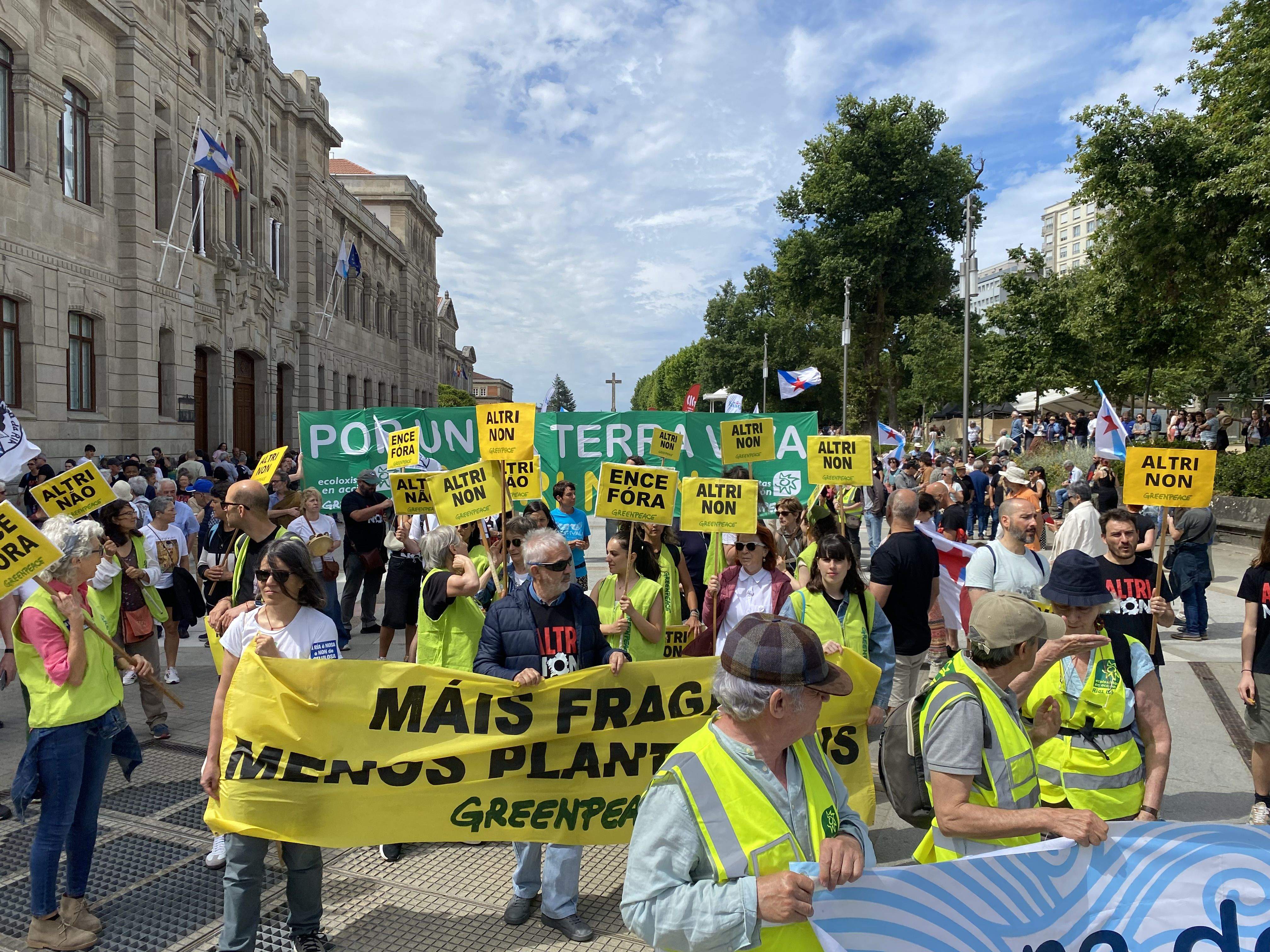 Marcha contra las celulosas de ENCE y ALTRI