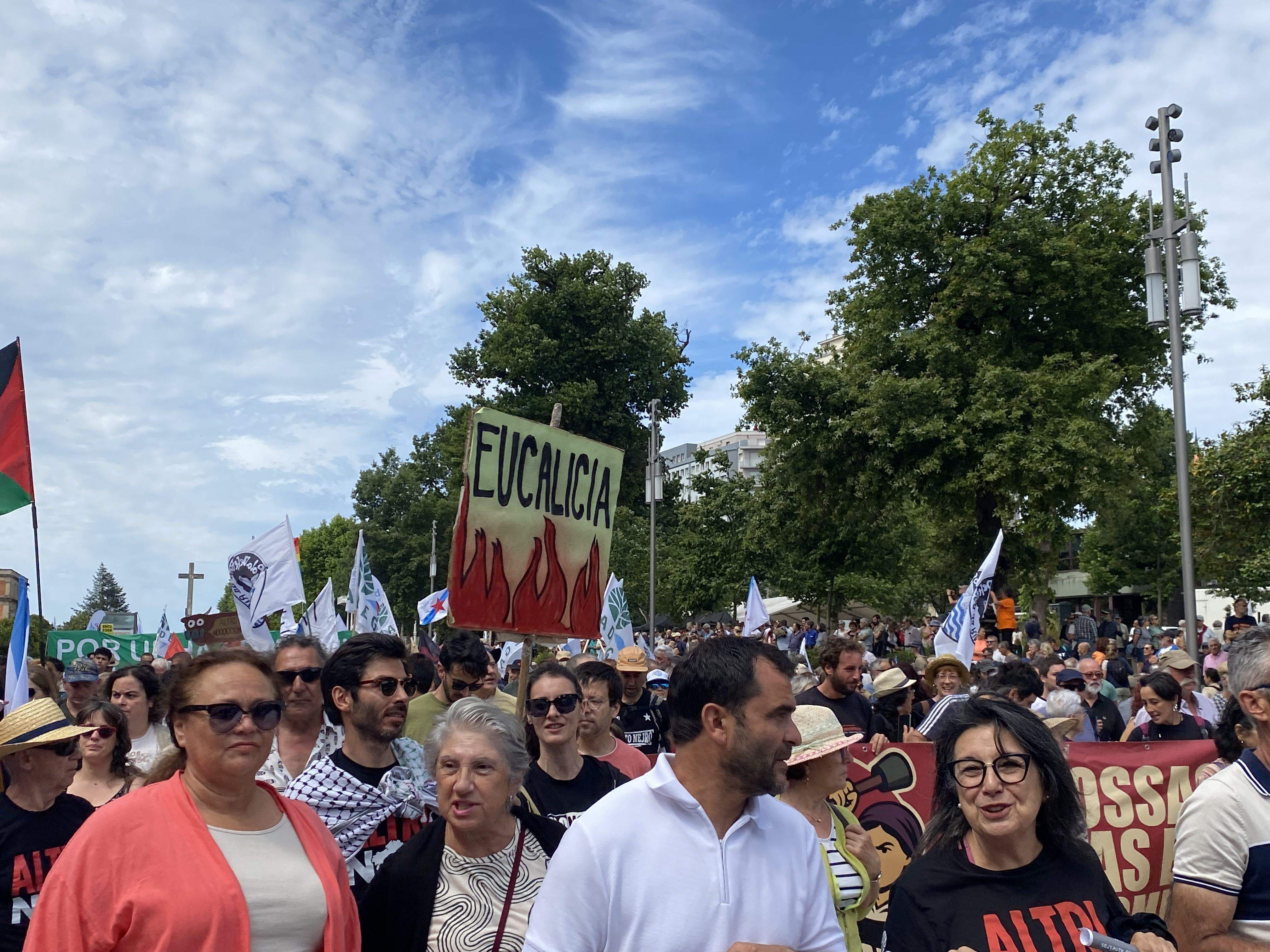 Marcha contra las celulosas de ENCE y ALTRI