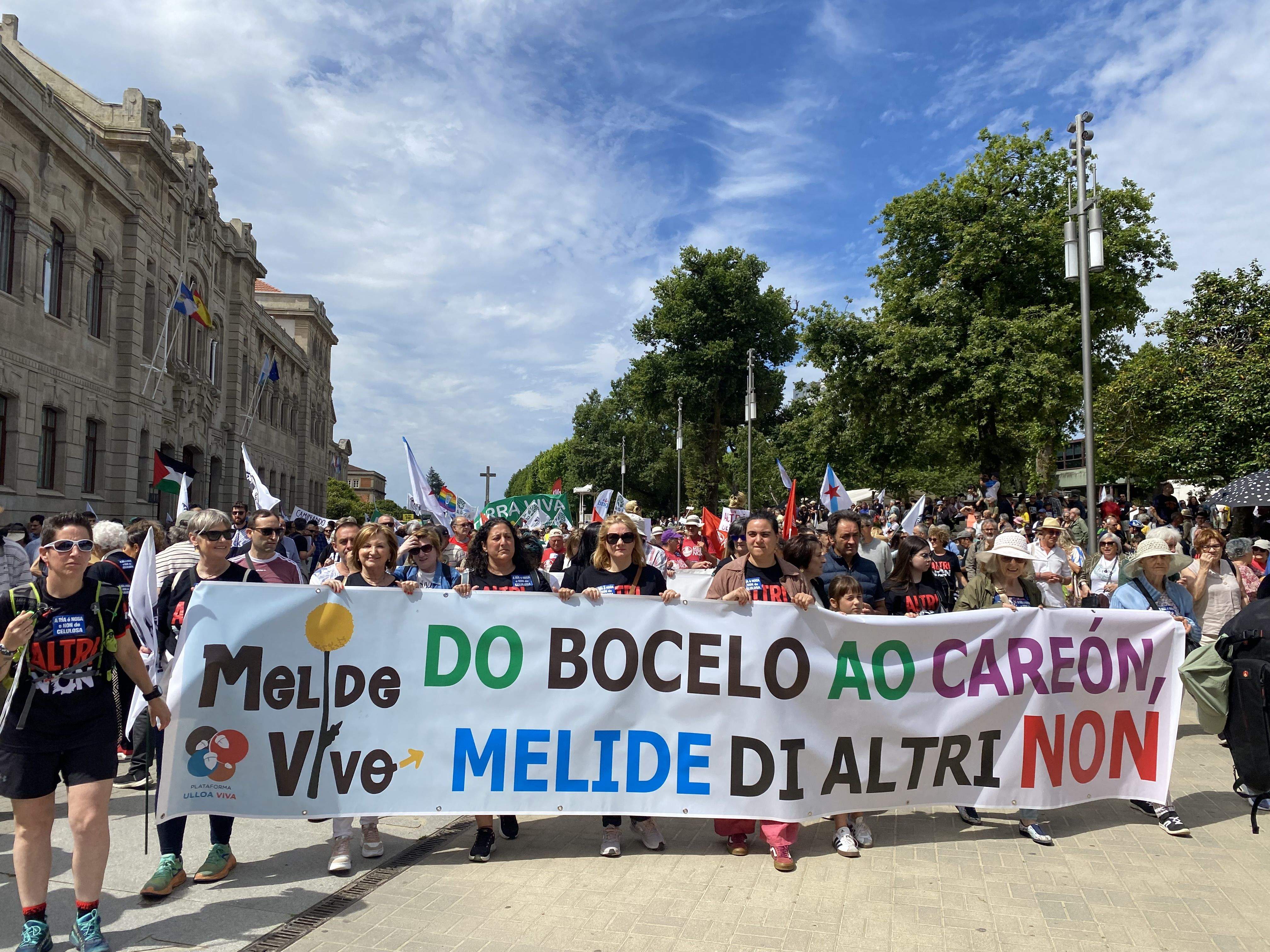 Marcha contra las celulosas de ENCE y ALTRI