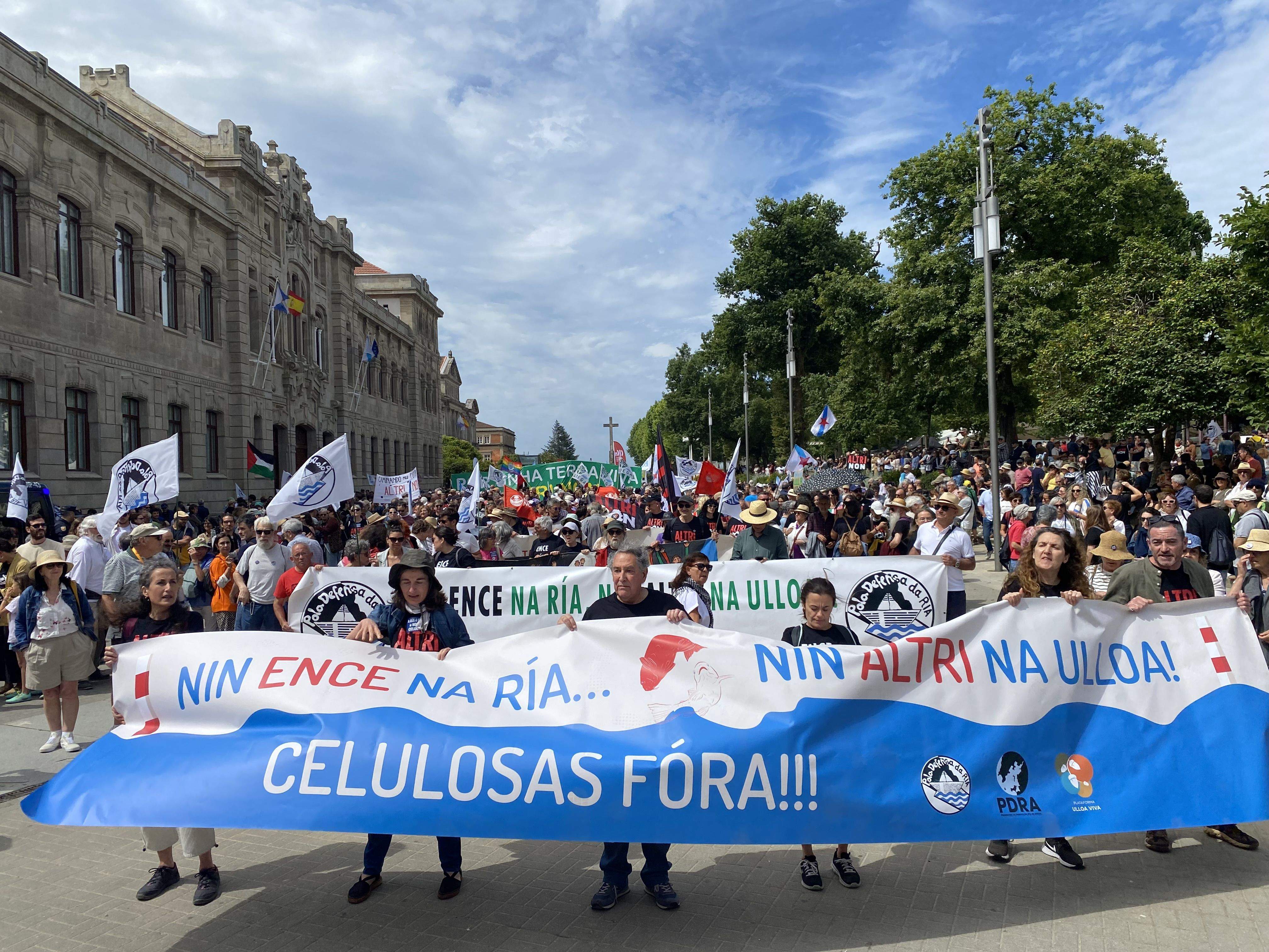 Marcha contra las celulosas de ENCE y ALTRI