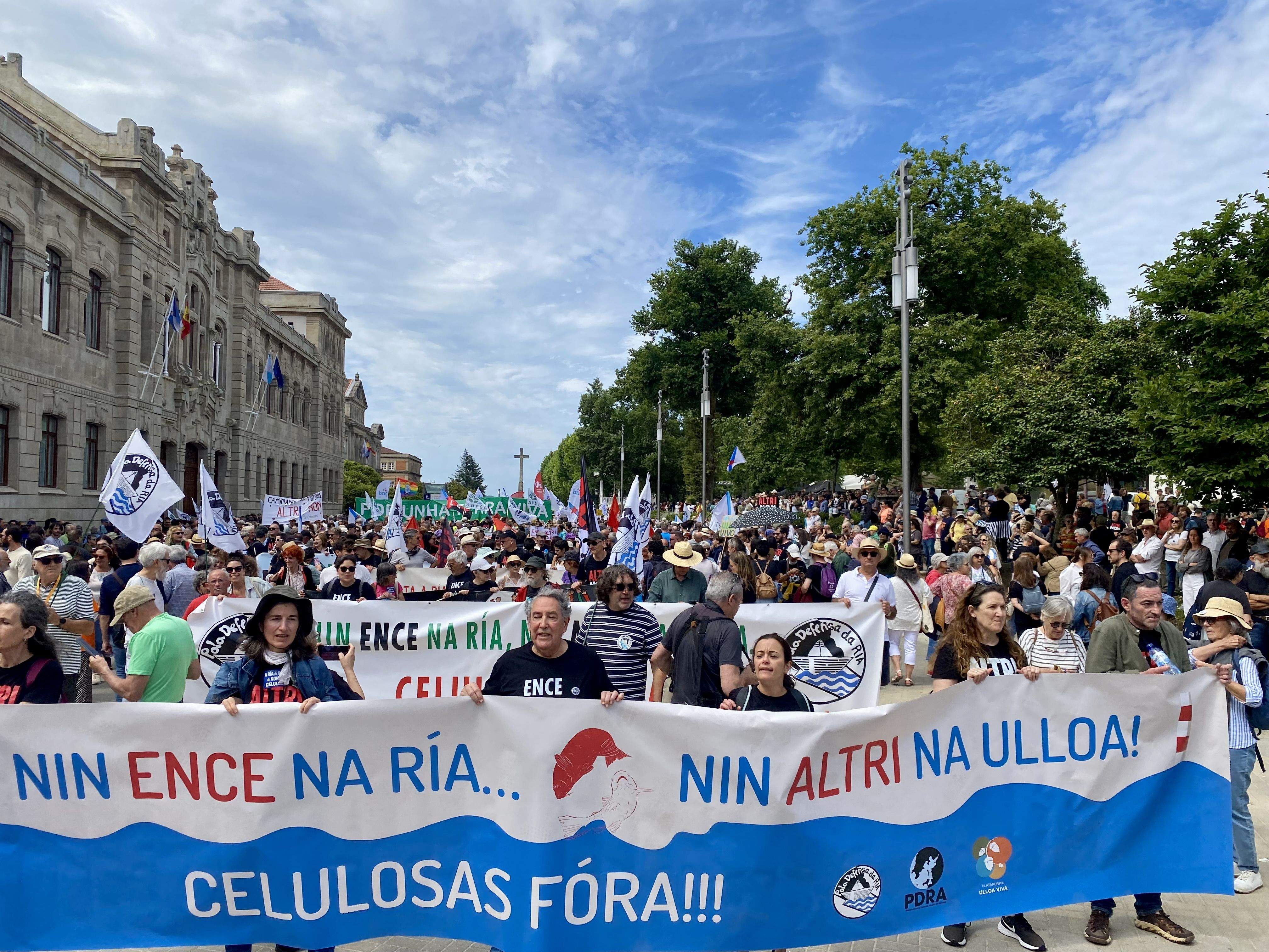 Marcha contra las celulosas de ENCE y ALTRI