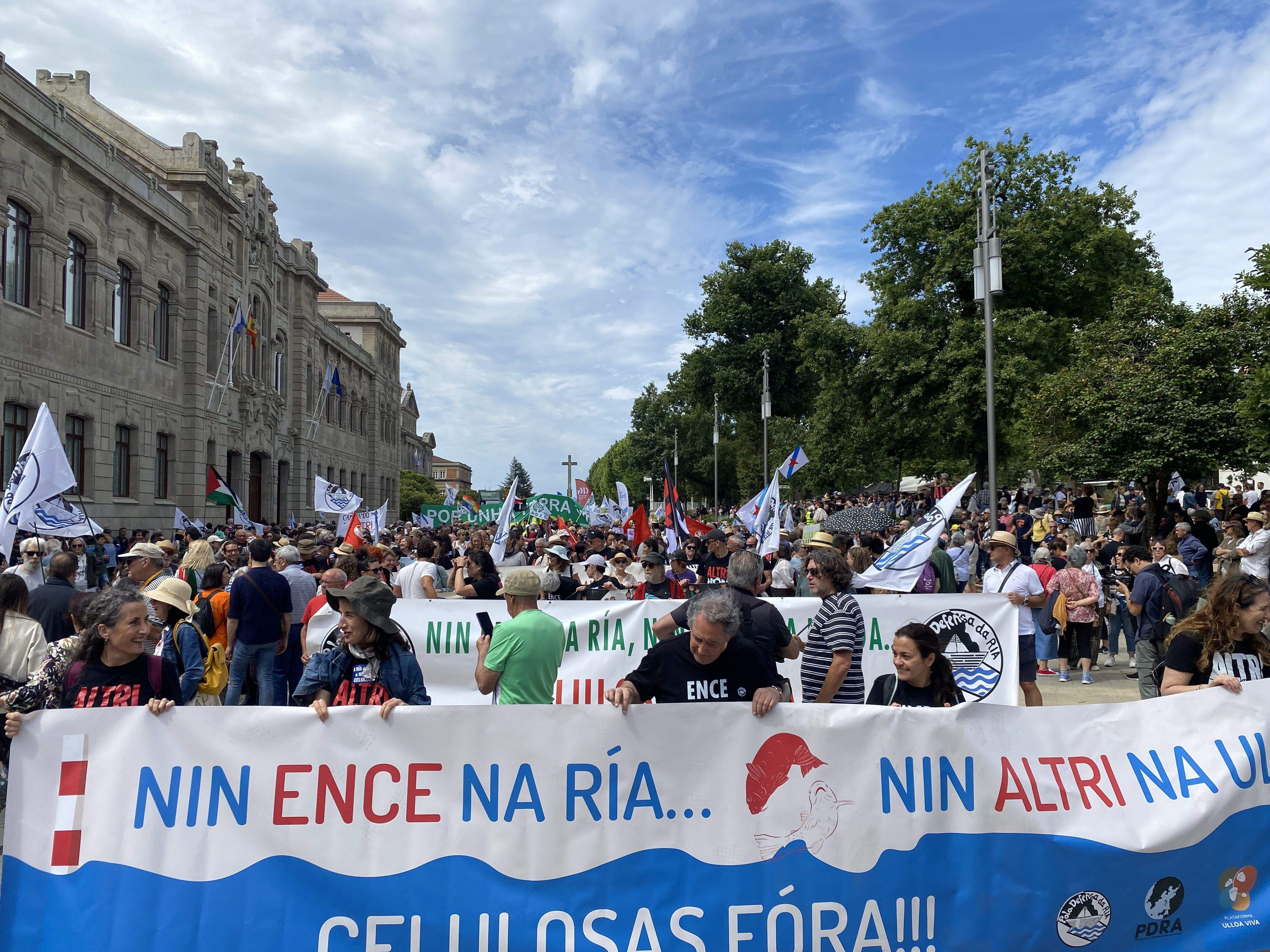 Marcha contra las celulosas de ENCE y ALTRI
