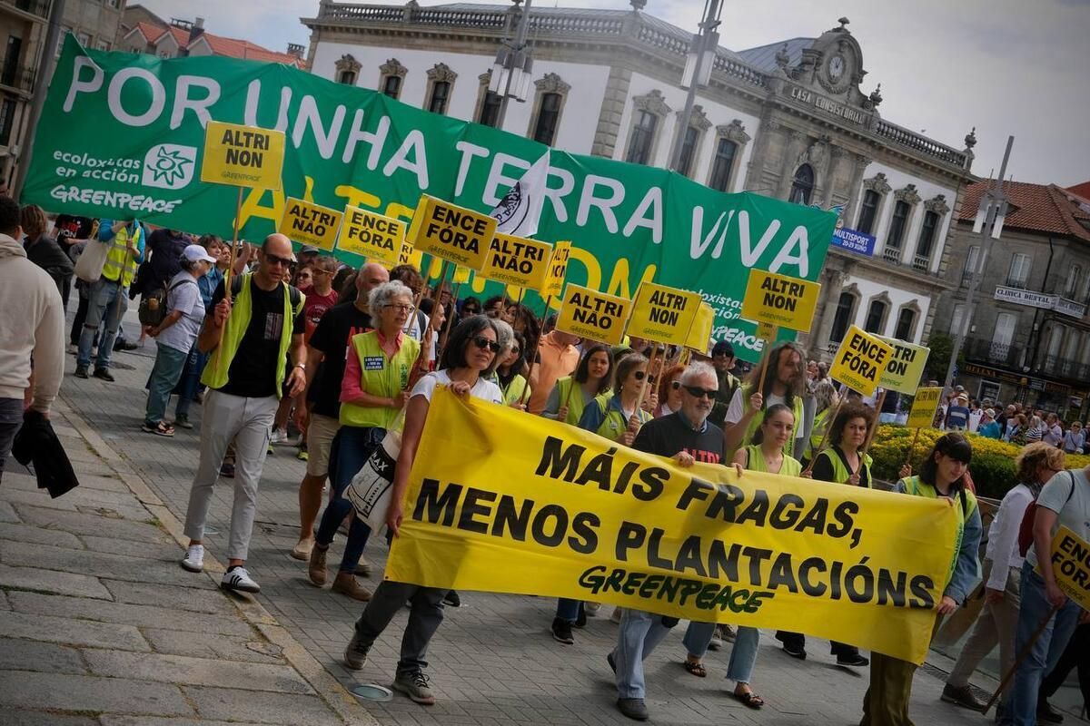 Marcha contra las celulosas de ENCE y ALTRI