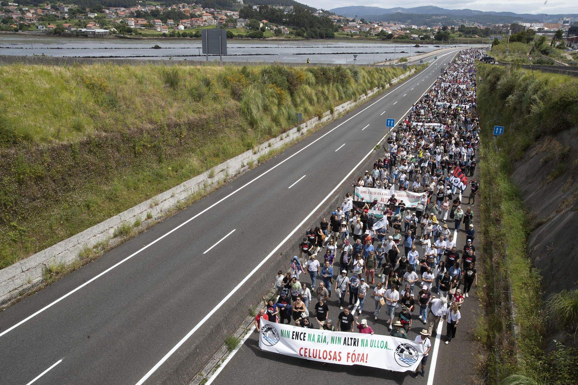 Marcha contra las celulosas de ENCE y ALTRI