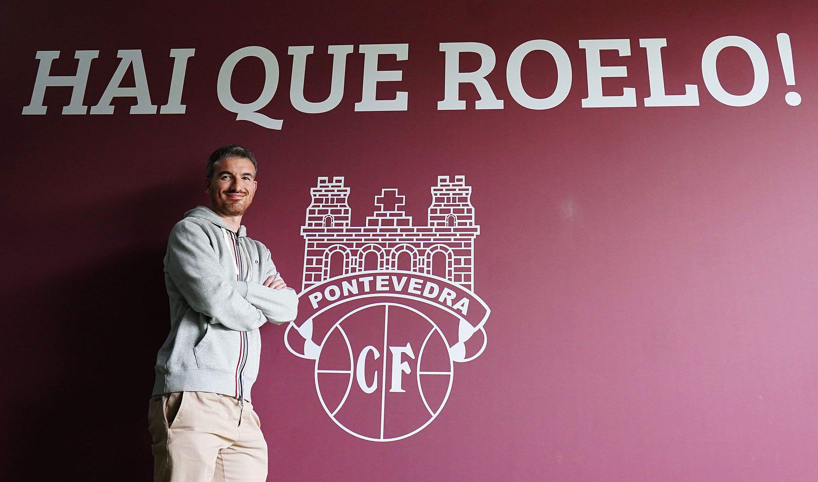 Rubén Domínguez, na súa presentación como adestrador do Pontevedra CF