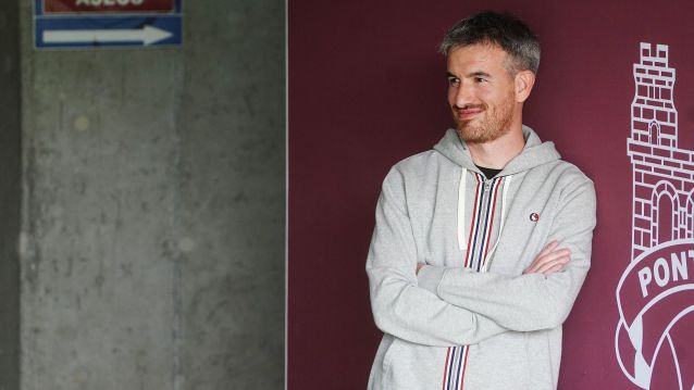 Rubén Domínguez, en su presentación como nuevo entrenador del Pontevedra CF Rubén Domínguez, en su presentación como nuevo entrenador del Pontevedra CF
