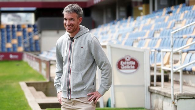 Rubén Domínguez, en su presentación como entrenador del Pontevedra CF Rubén Domínguez, en su presentación como entrenador del Pontevedra CF