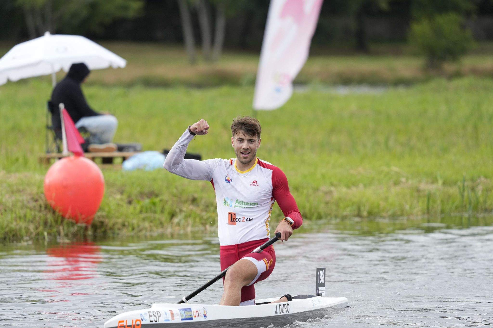 Jaime Duro, tras ganar el oro en la prueba corta del Europeo de Maratón