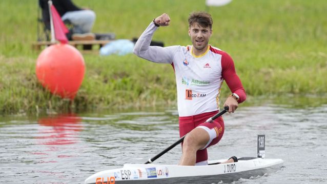 Jaime Duro, tras ganar el oro en la prueba corta del Europeo de Maratón