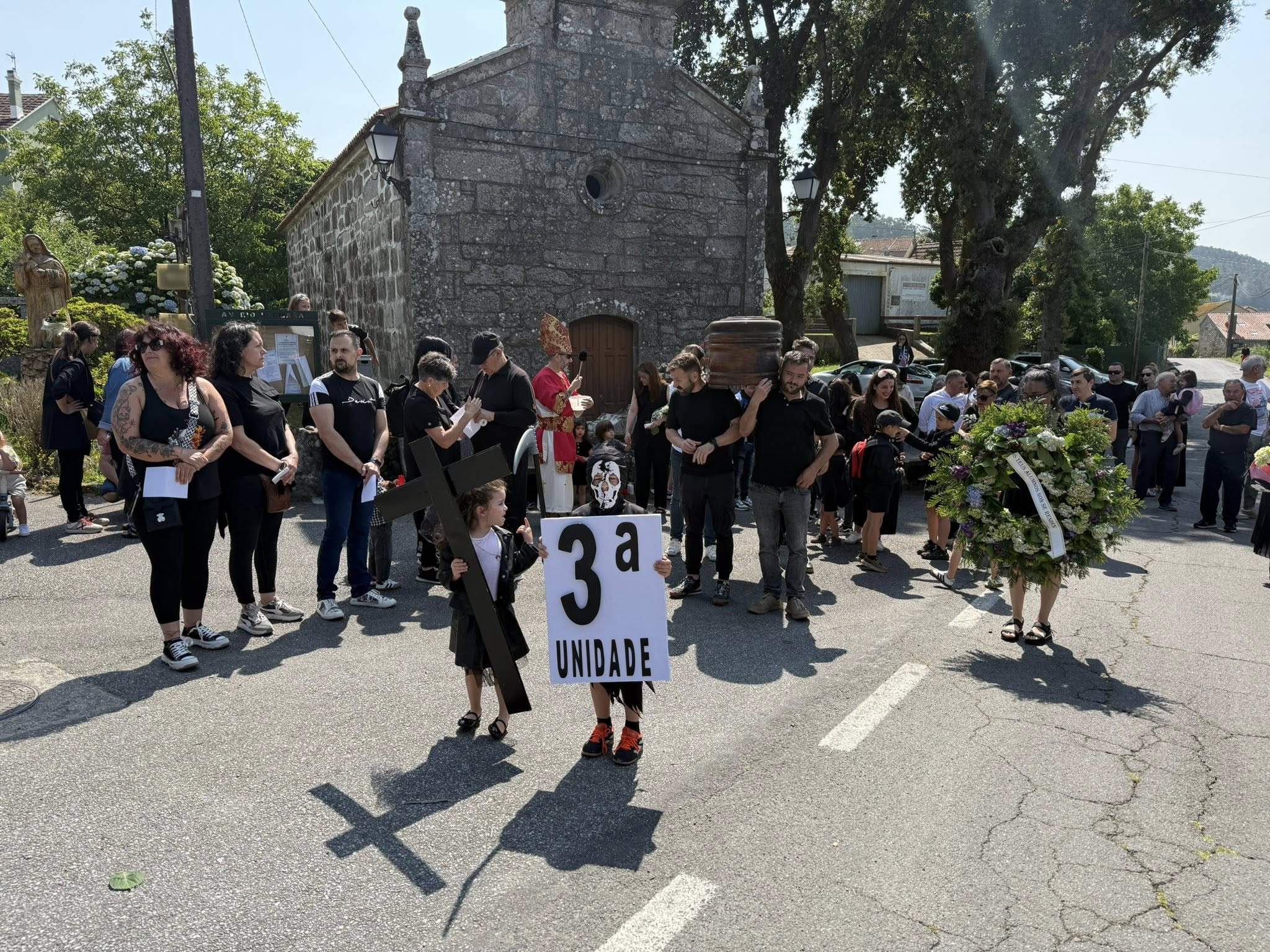 Acto de protesta da comunidade educativa do CEIP San Clemente