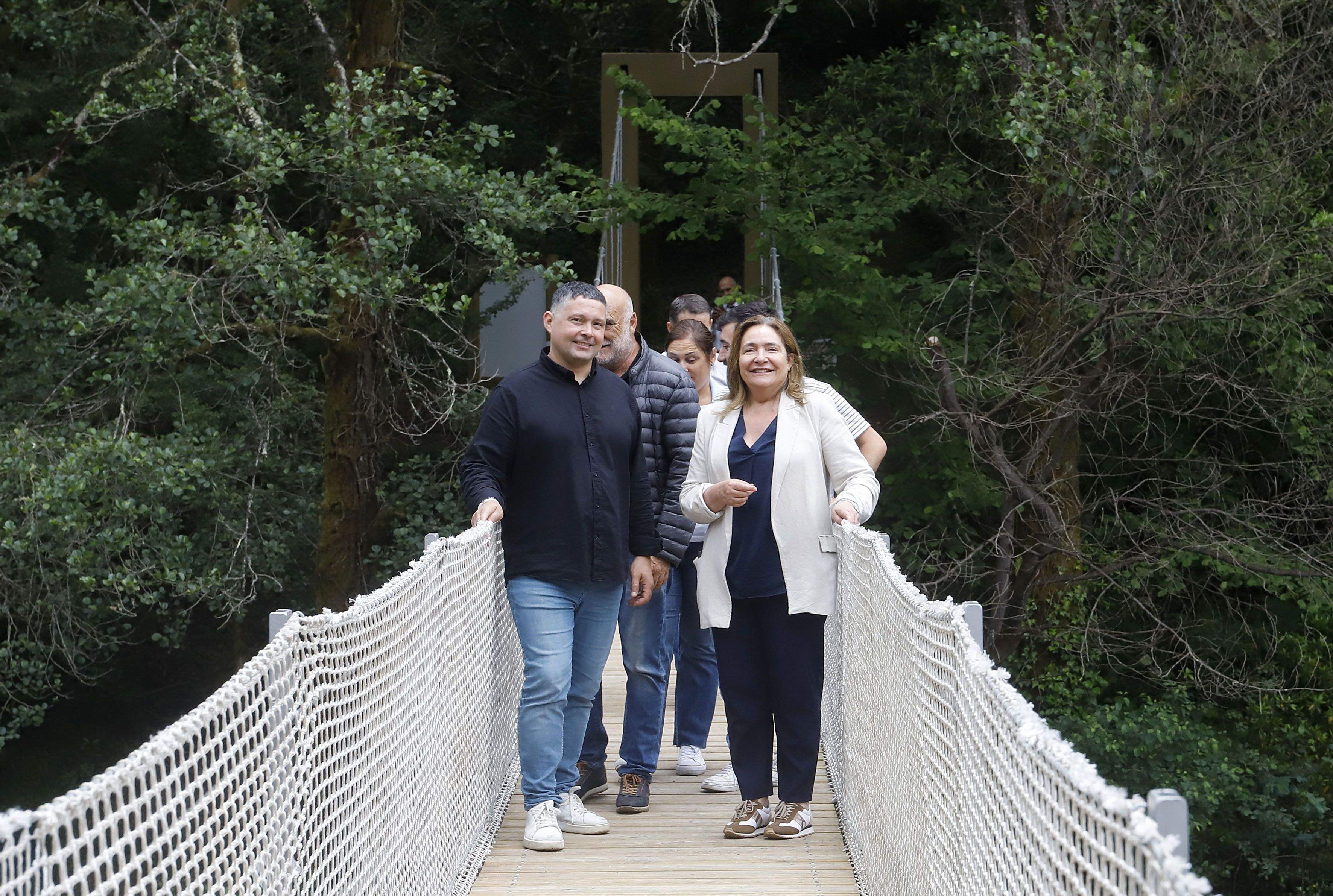 Visita al puente colgante de Soutomaior