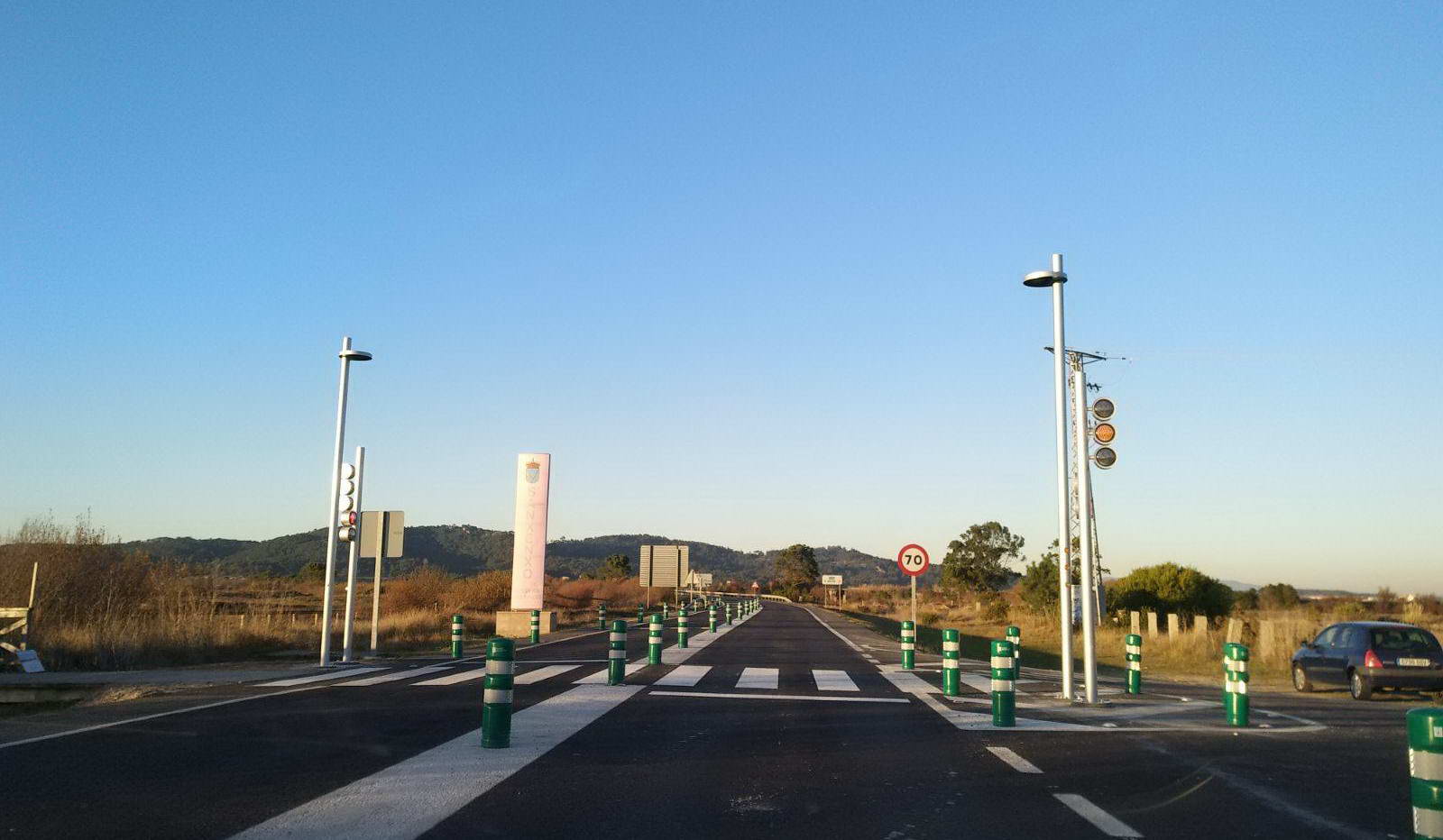 Semáforo de As Salinas, en A Lanzada