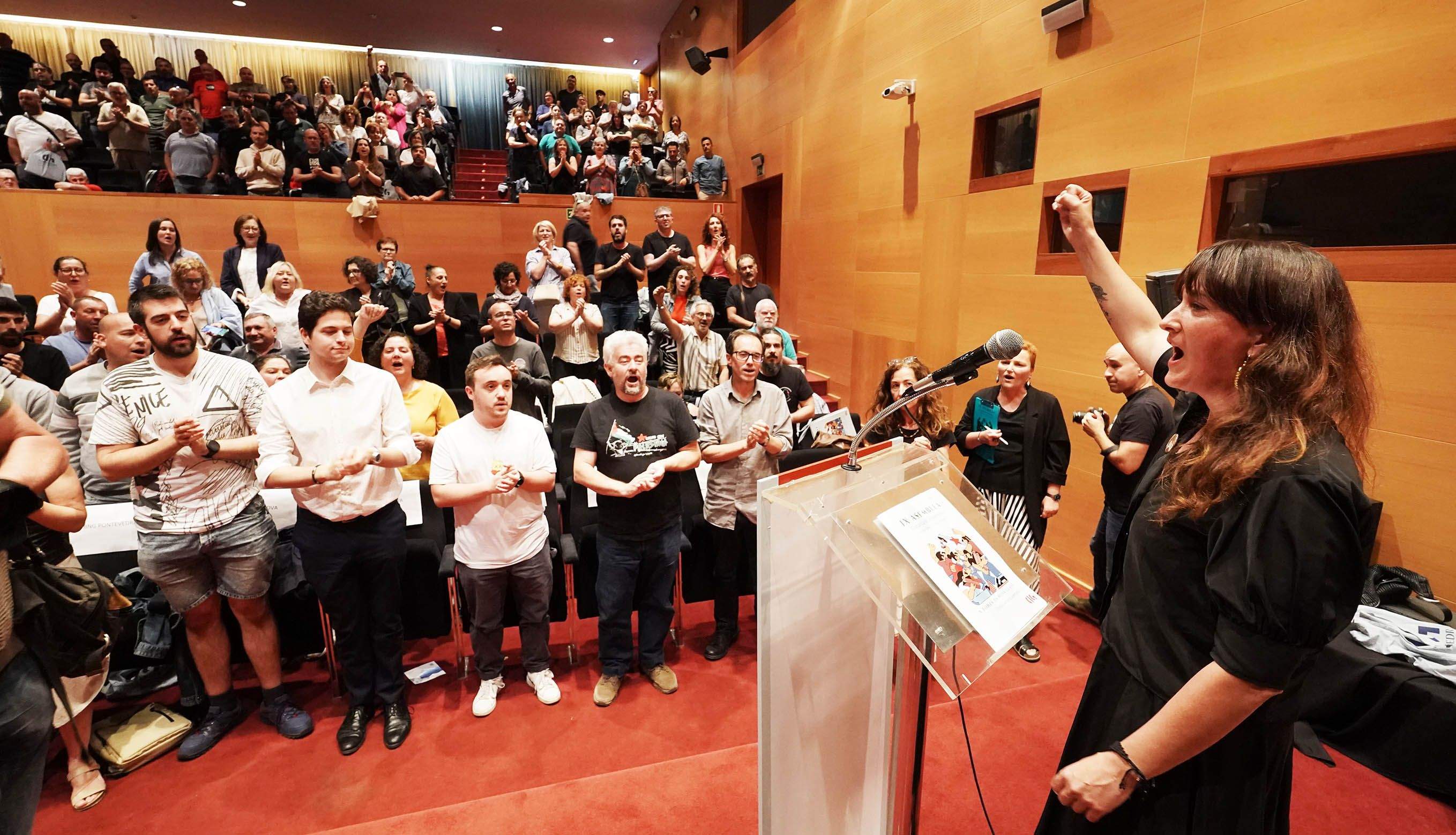 Diana Rodríguez Regueira, na clausura da novena asemblea comarcal da CIG