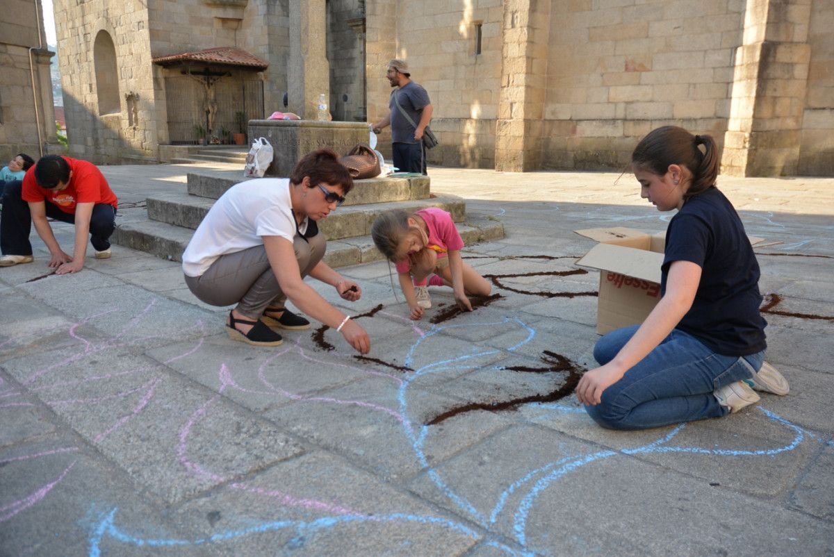Elaboración das alfombras do Corpus