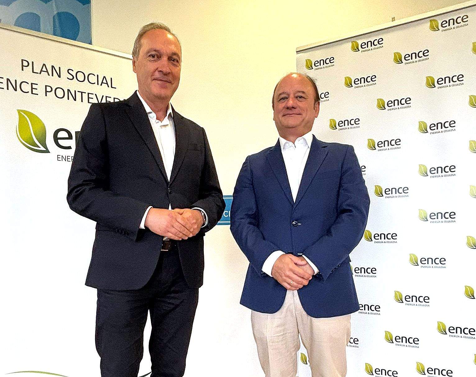 Agustín Reguera e Antonio Casal presentan o VI Plan Social de Ence