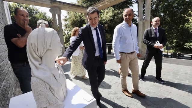 Inauguración da mostra 'O miliario das arxinas' na Escola de Cantería Inauguración da mostra 'O miliario das arxinas' na Escola de Cantería