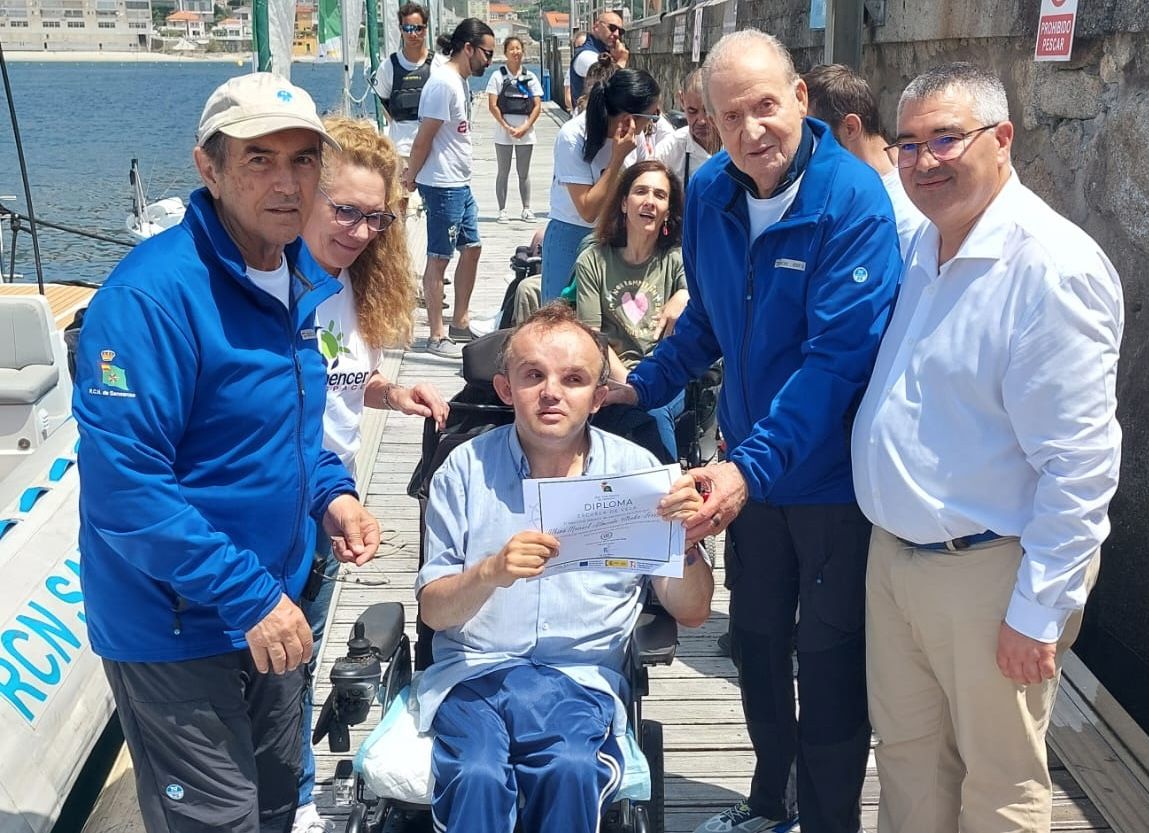 O rei emérito, na clausura do programa 'Bautismos de Mar'