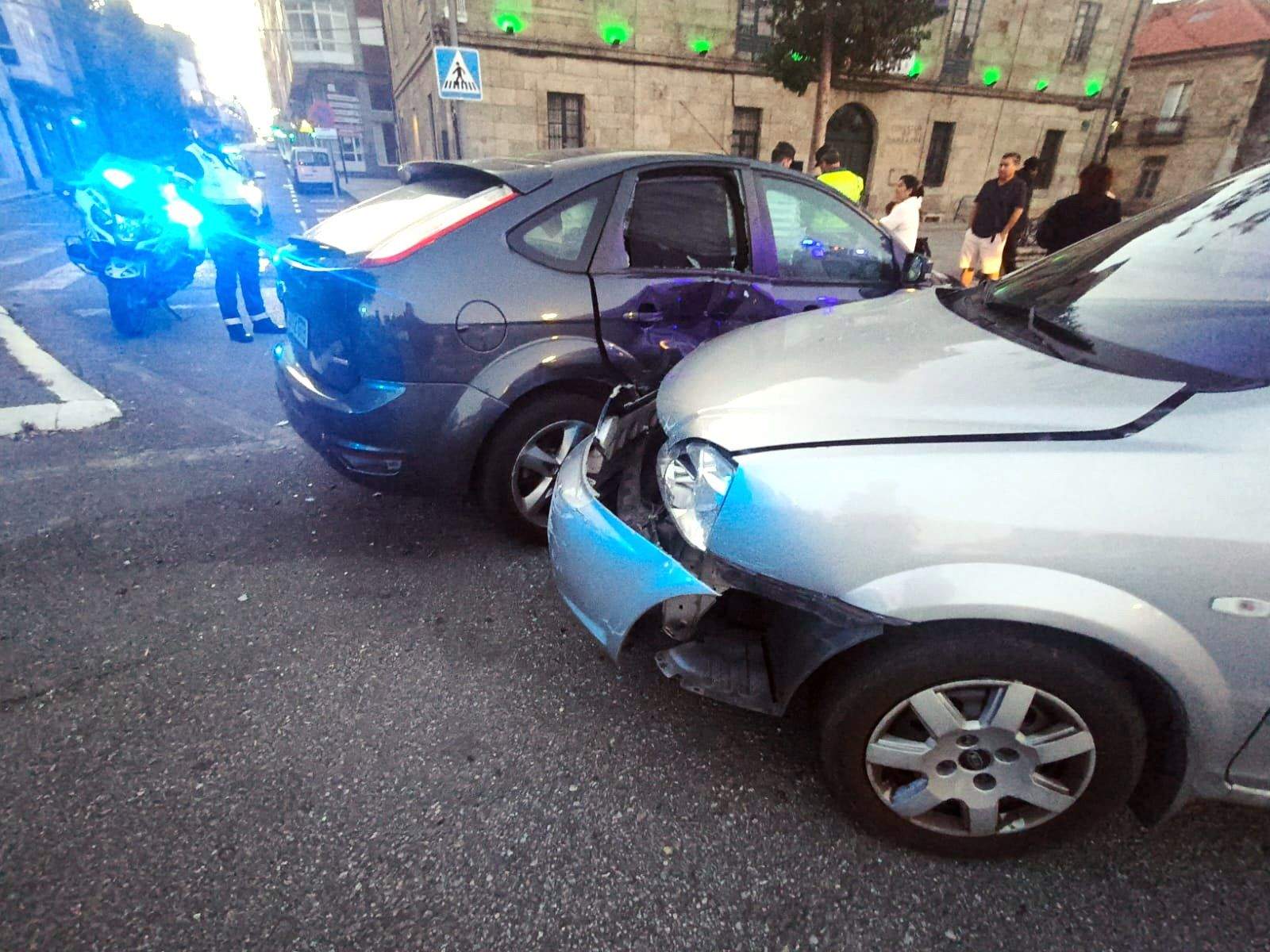 Accidente en la Praza do Concello de Cambados