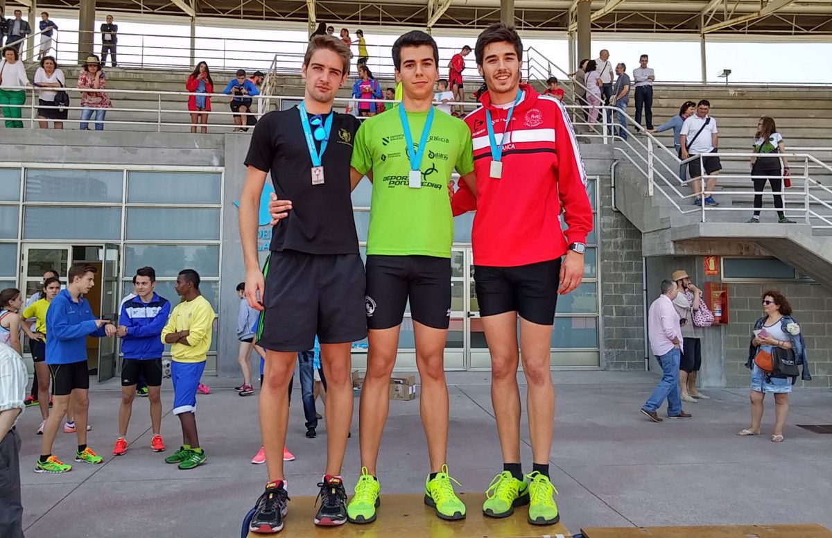 Alfonso Pérez no podio do Campionato Galego na Coruña