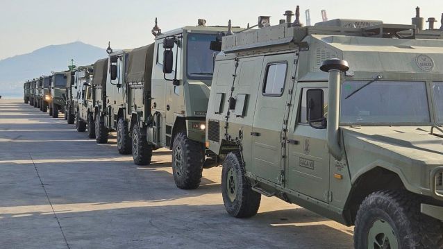 Llega a Pontevedra el material militar tras una operación histórica de la BRILAT en Eslovaquia Llega a Pontevedra el material militar tras una operación histórica de la BRILAT en Eslovaquia