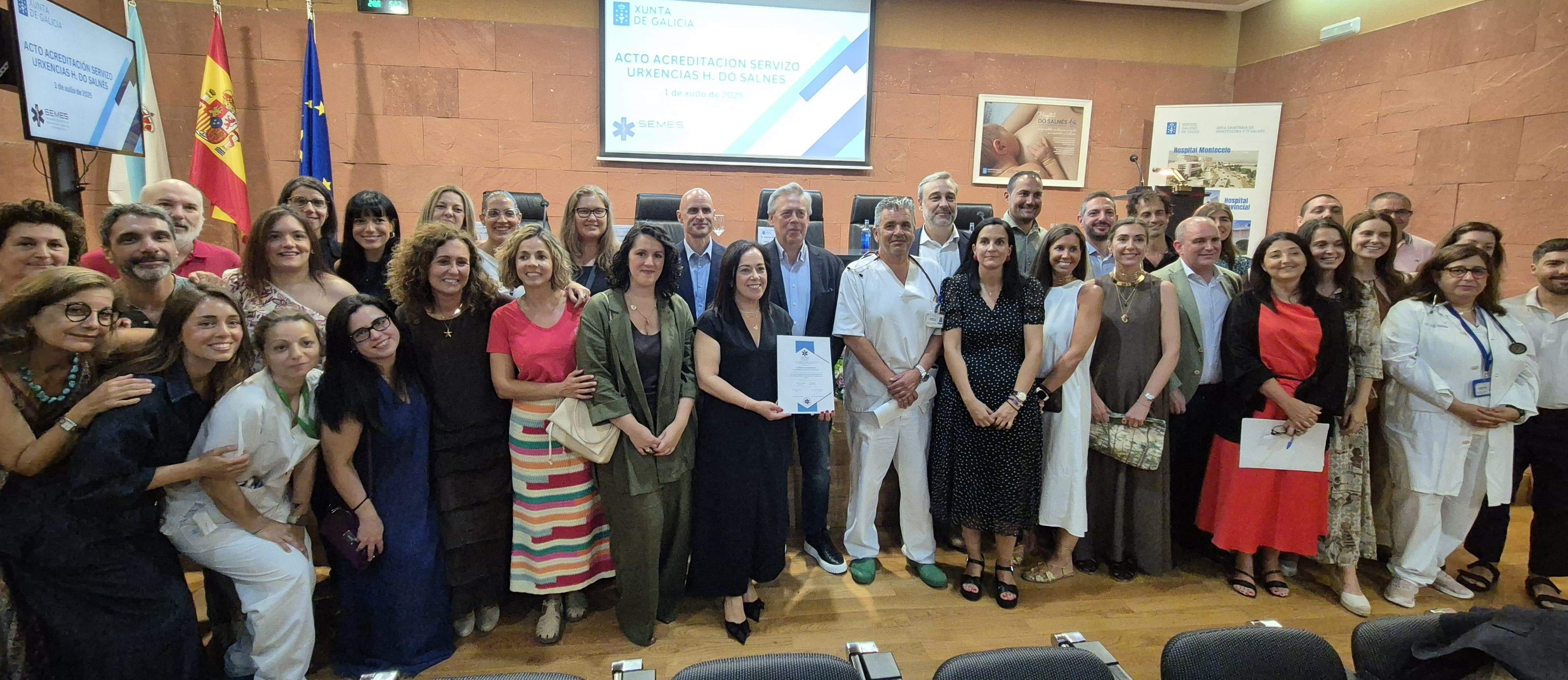 Acreditación de calidad del servicio de Urgencias del Hospital publico del Salnés