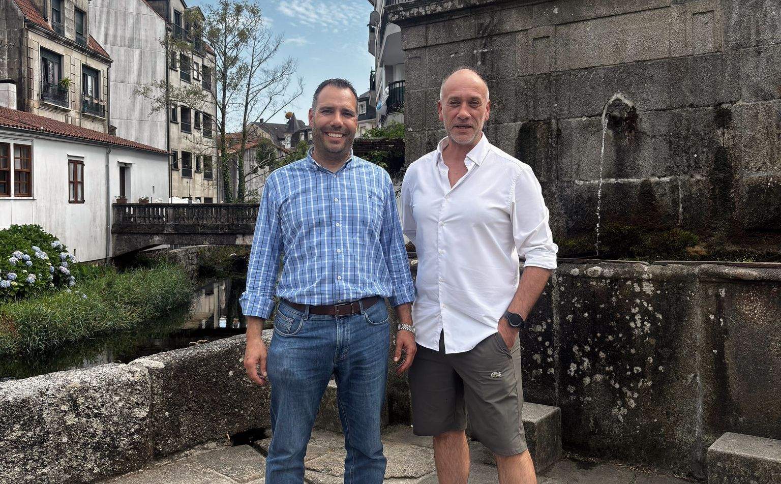 Jacobo Pérez e Jesús Fariña, presidente dos hostaleiros de Caldas