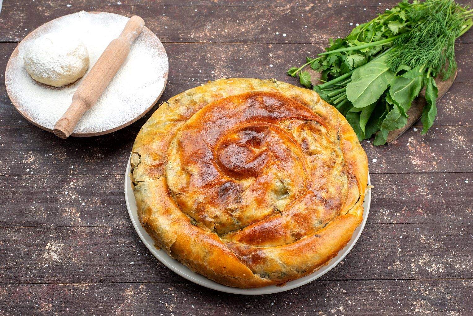 Pastel griego de verdura (spanakopita)