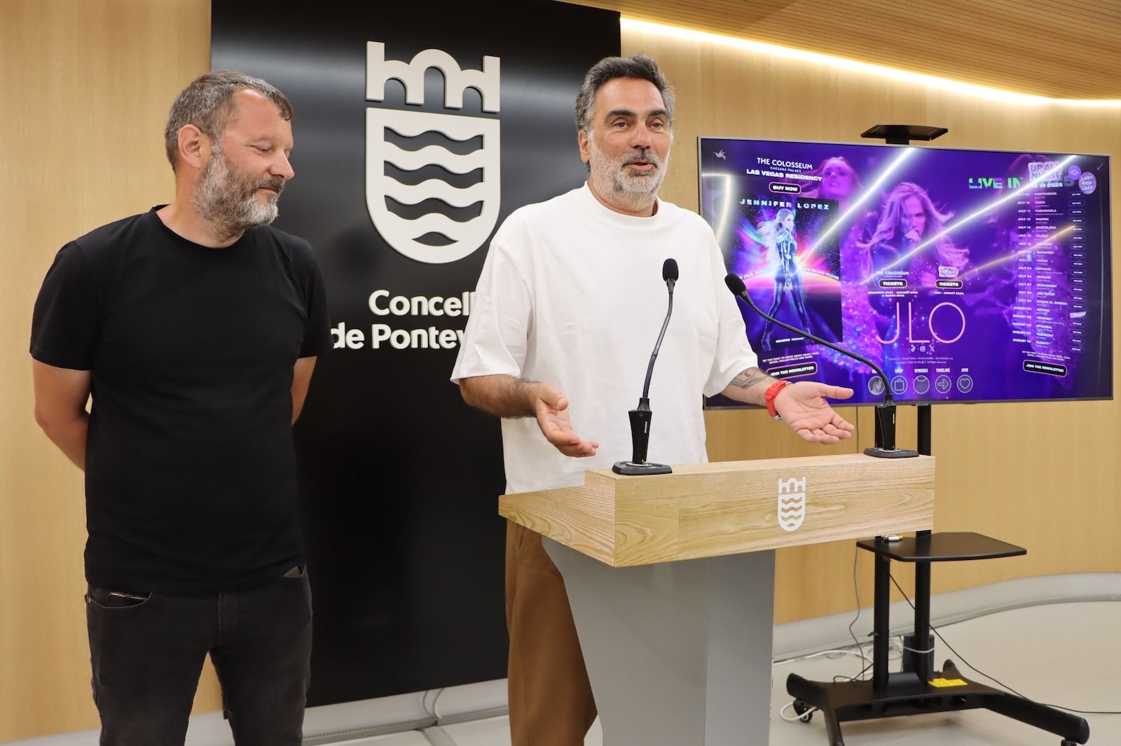 Jordi Lauren e Demetrio Gómez detallan o concerto de Jennifer Lopez en Pontevedra