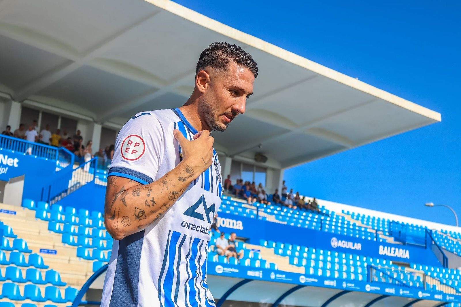 Juanra, con la camiseta del Atlético Baleares