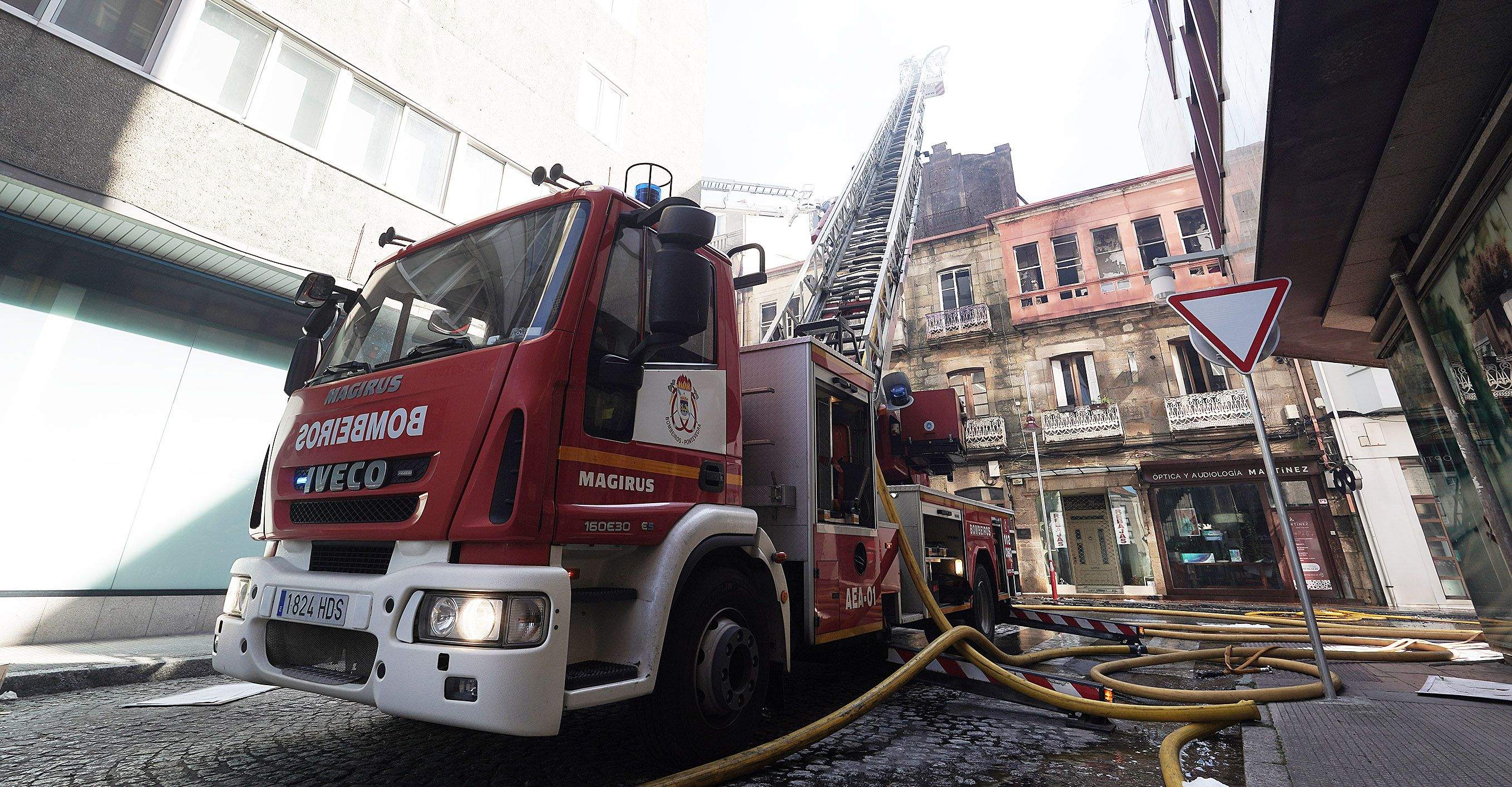 Incendio en un edificio de la calle Riestra