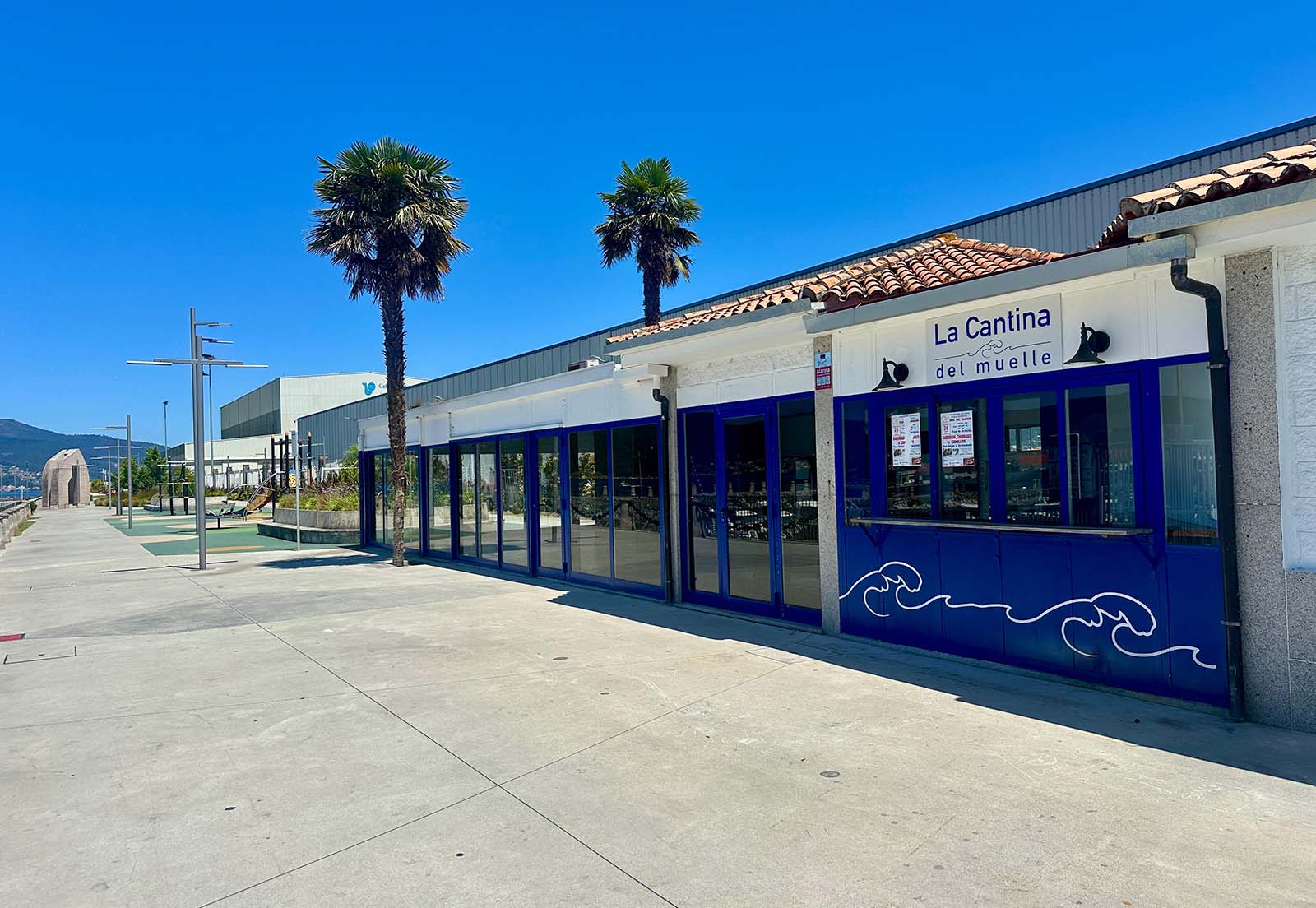 Instalacións de 'La cantina del muelle', no Paseo Alcalde Blanco