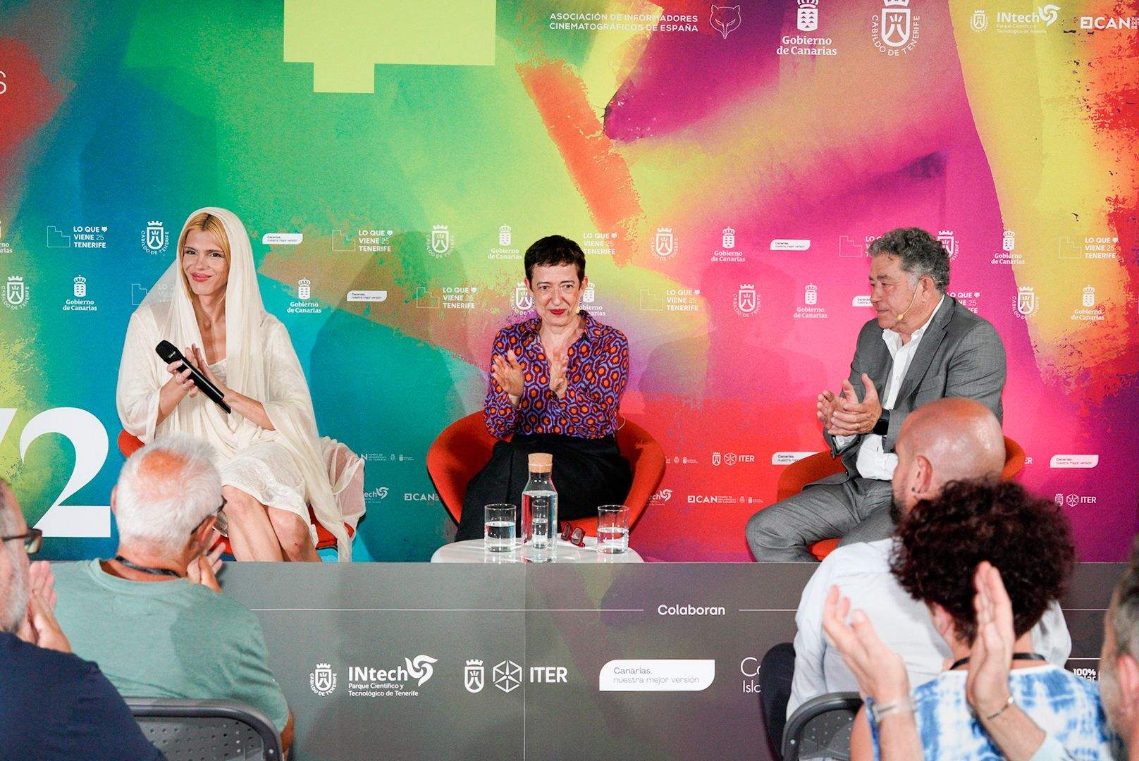 Samantha Hudson, María Guerra e Miguel Anxo Fernández Lores