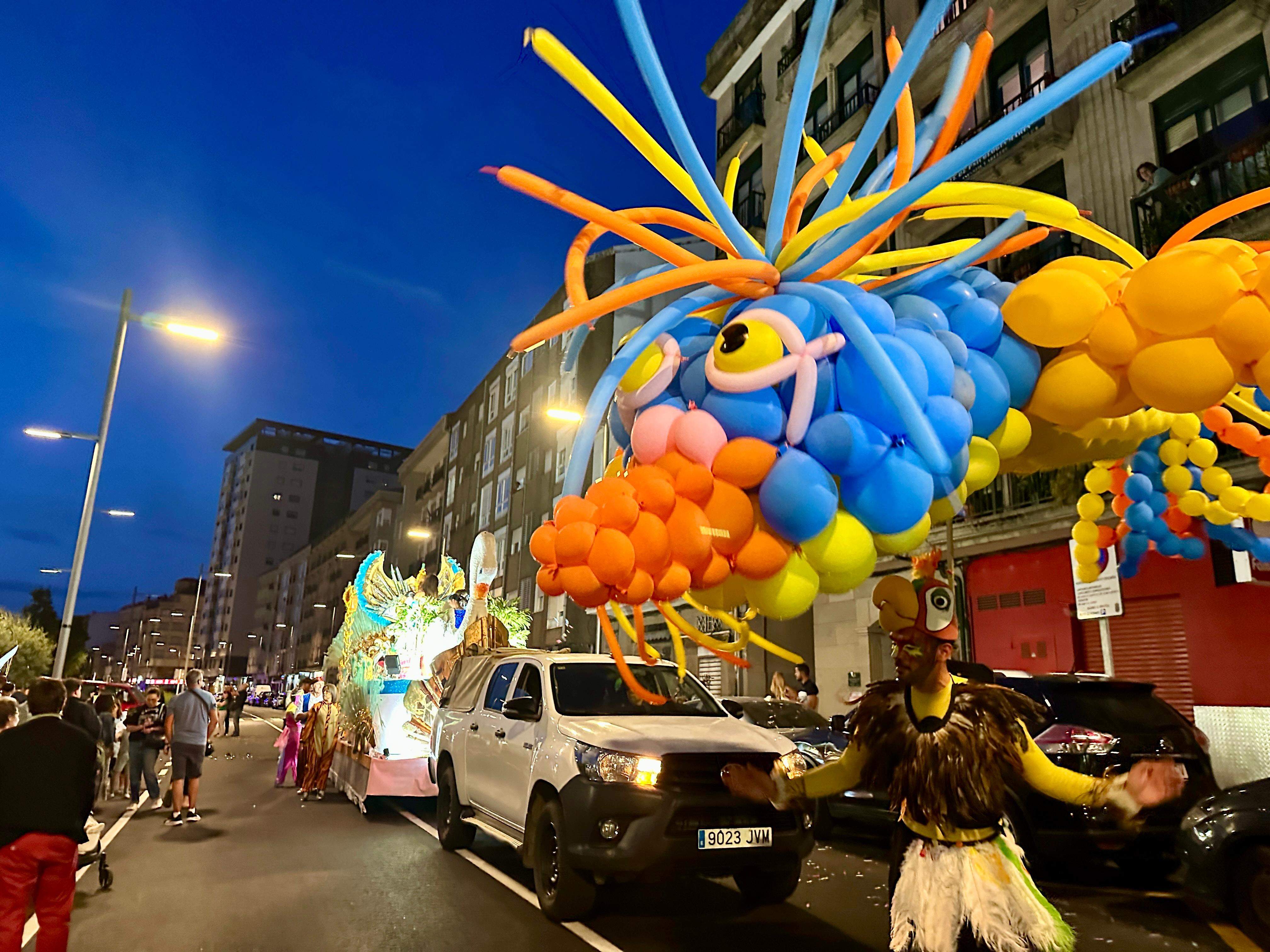 Batalla de Flores nocturna 2025 en Marín