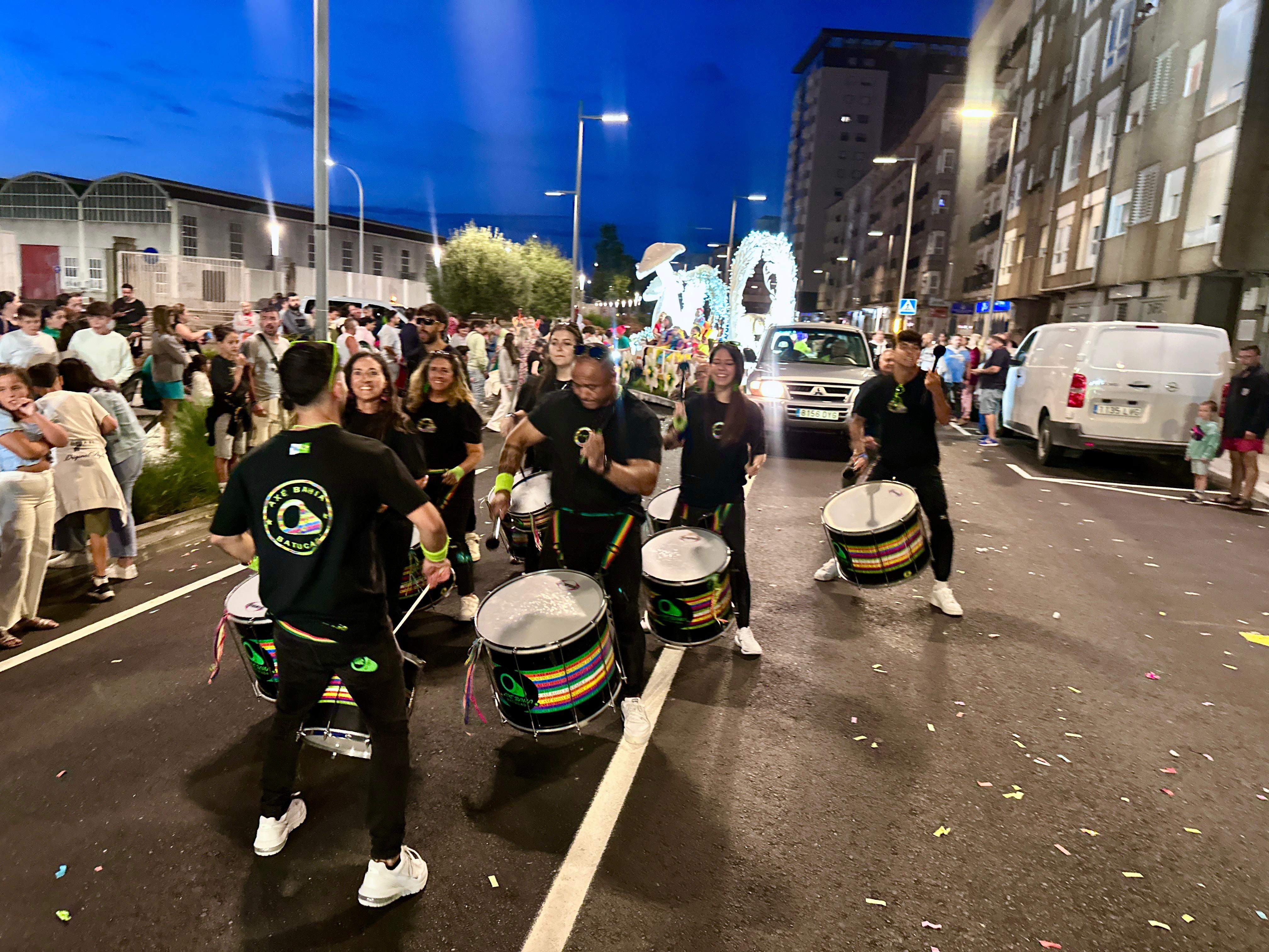 Batalla de Flores nocturna 2025 en Marín
