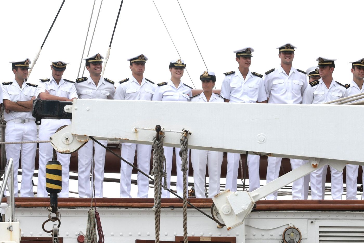 Llegada del buque escuela Juan Sebastián de Elcano a Marín con la Princesa Leonor a bordo