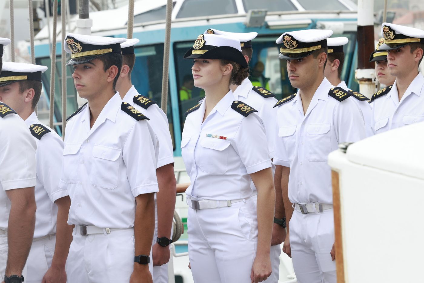 Llegada del buque escuela Juan Sebastián de Elcano a Marín con la Princesa Leonor a bordo