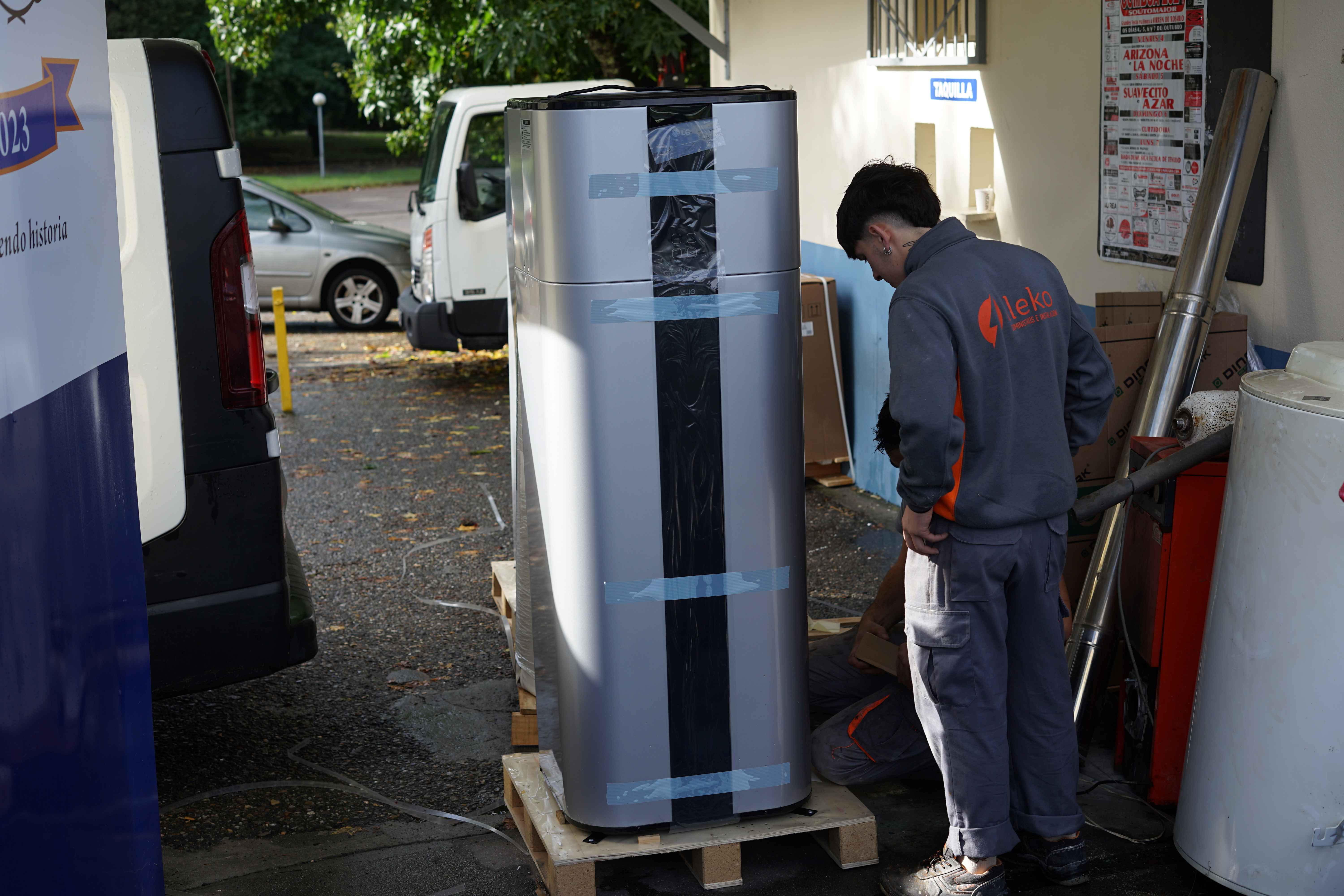 Instalación dunha caldeira