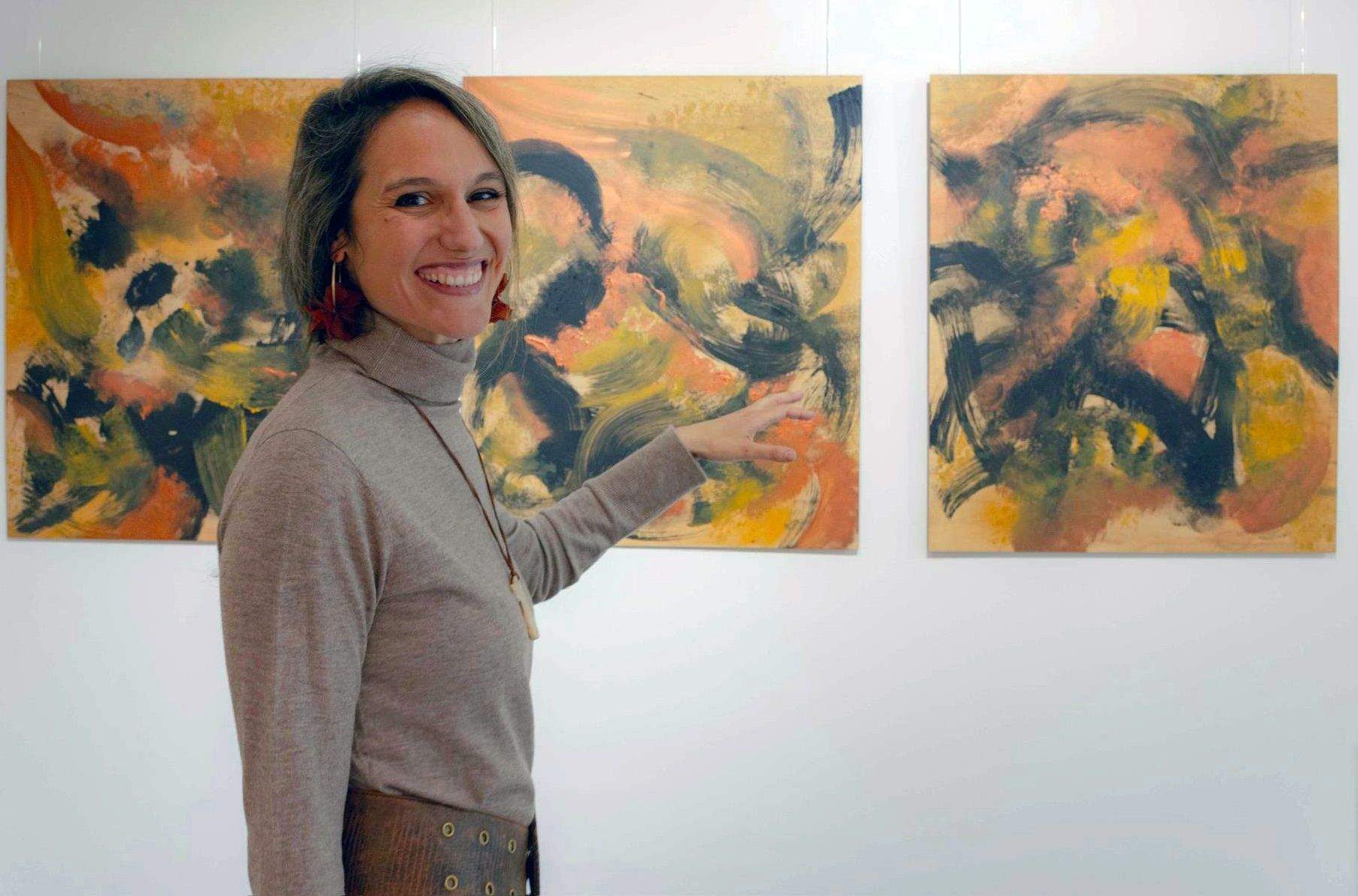Pilar Franco en la galería de arte