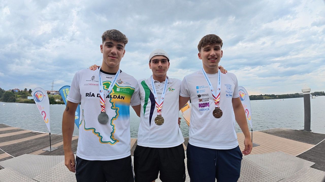 Podio Cadete B C1 masculino en Trasona