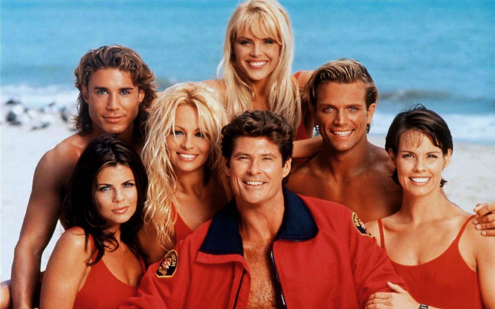 Imaxe da serie "Baywatch" ou "Los vigilantes de la playa"