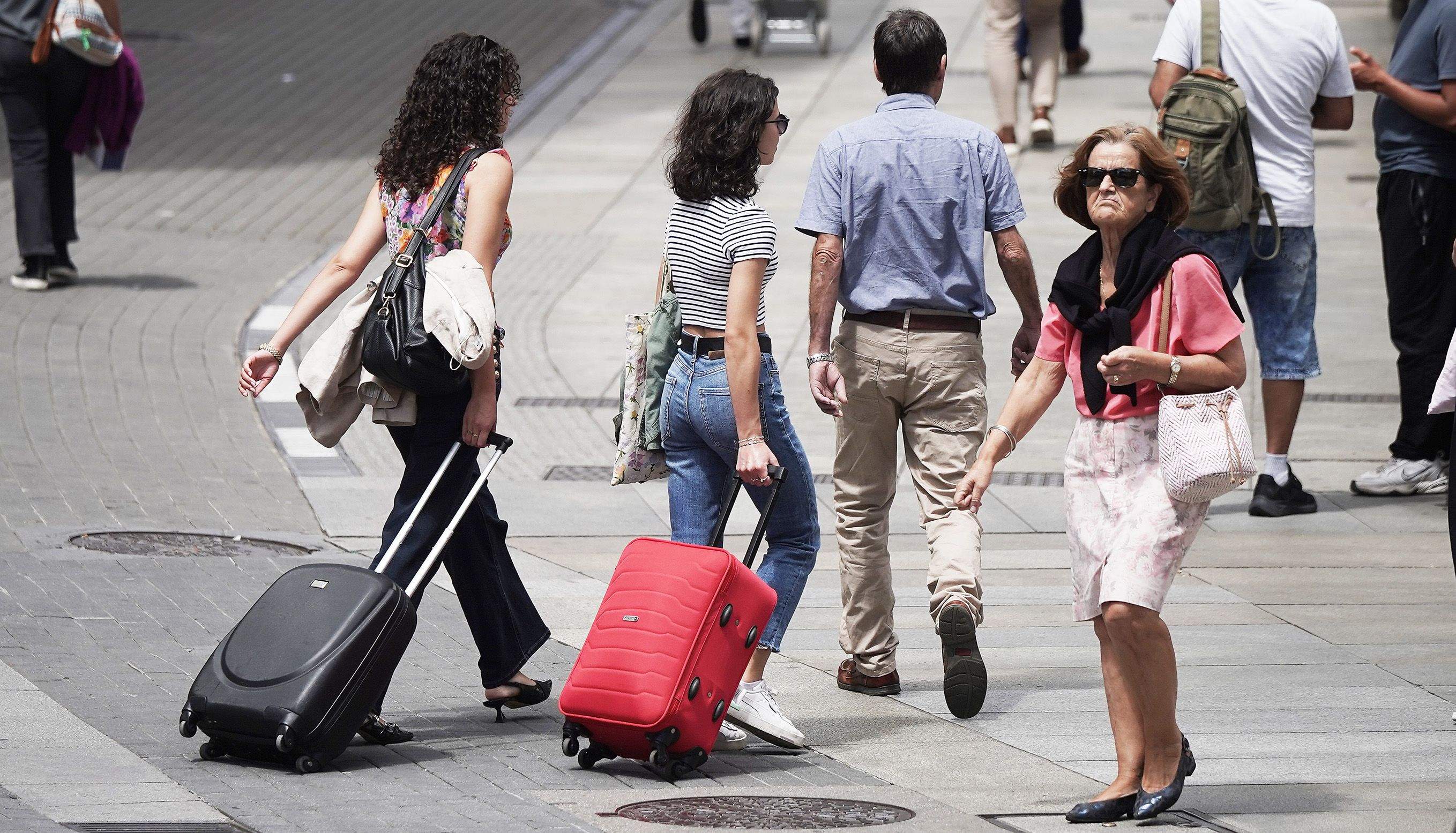 Turistas por las calles de Pontevedra