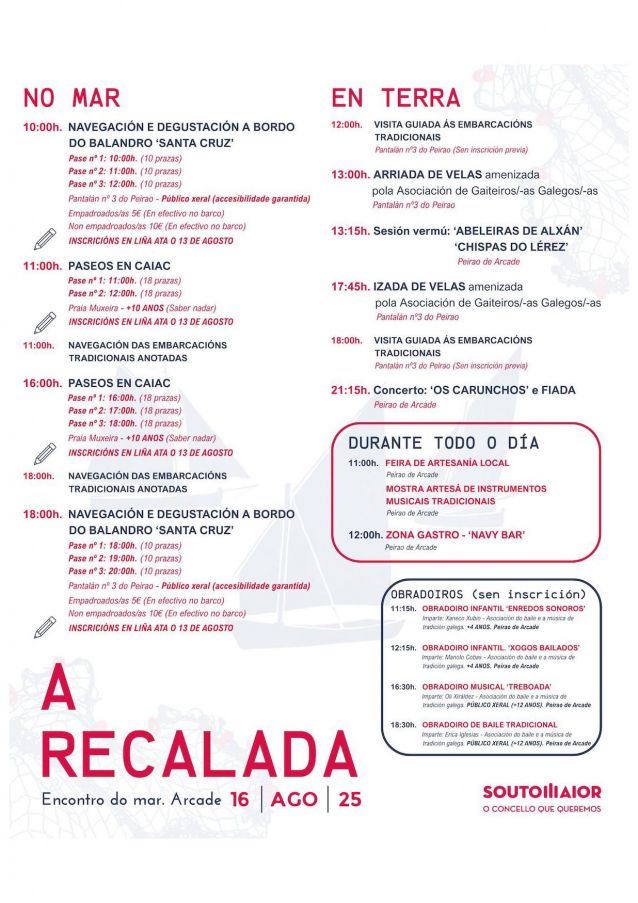 Programación da segunda edición de 'A Recalada' Programación da segunda edición de 'A Recalada'