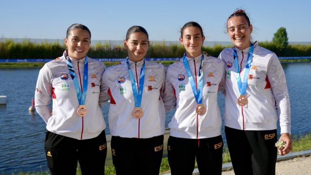 Yaiza Novo e Sara Durán no K-4 sub23, no Mundial júnior e sub23 de piragüismo Yaiza Novo e Sara Durán no K-4 sub23, no Mundial júnior e sub23 de piragüismo
