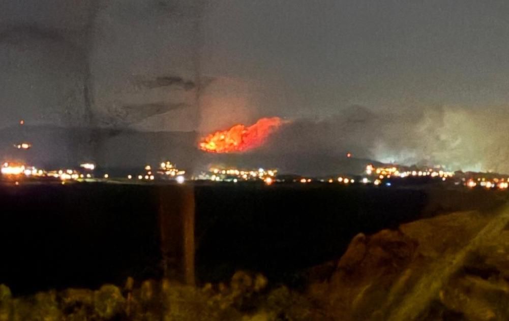Incendio forestal en Meaño