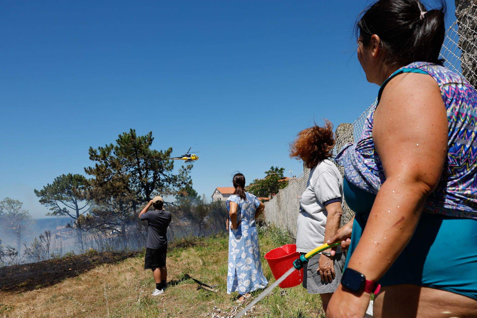 Incendio forestal en Major