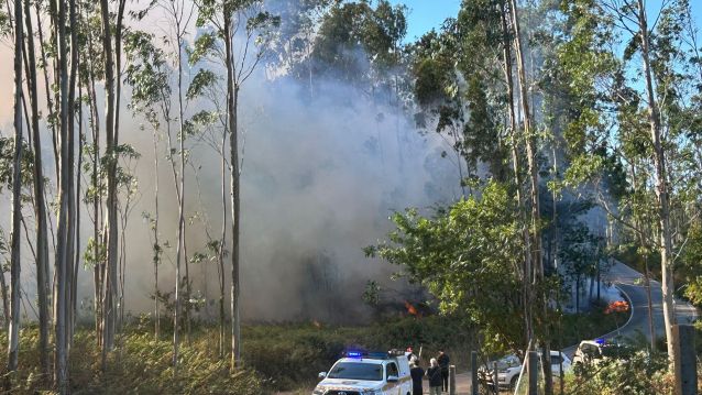 Incendio forestal en Pontes, Noalla