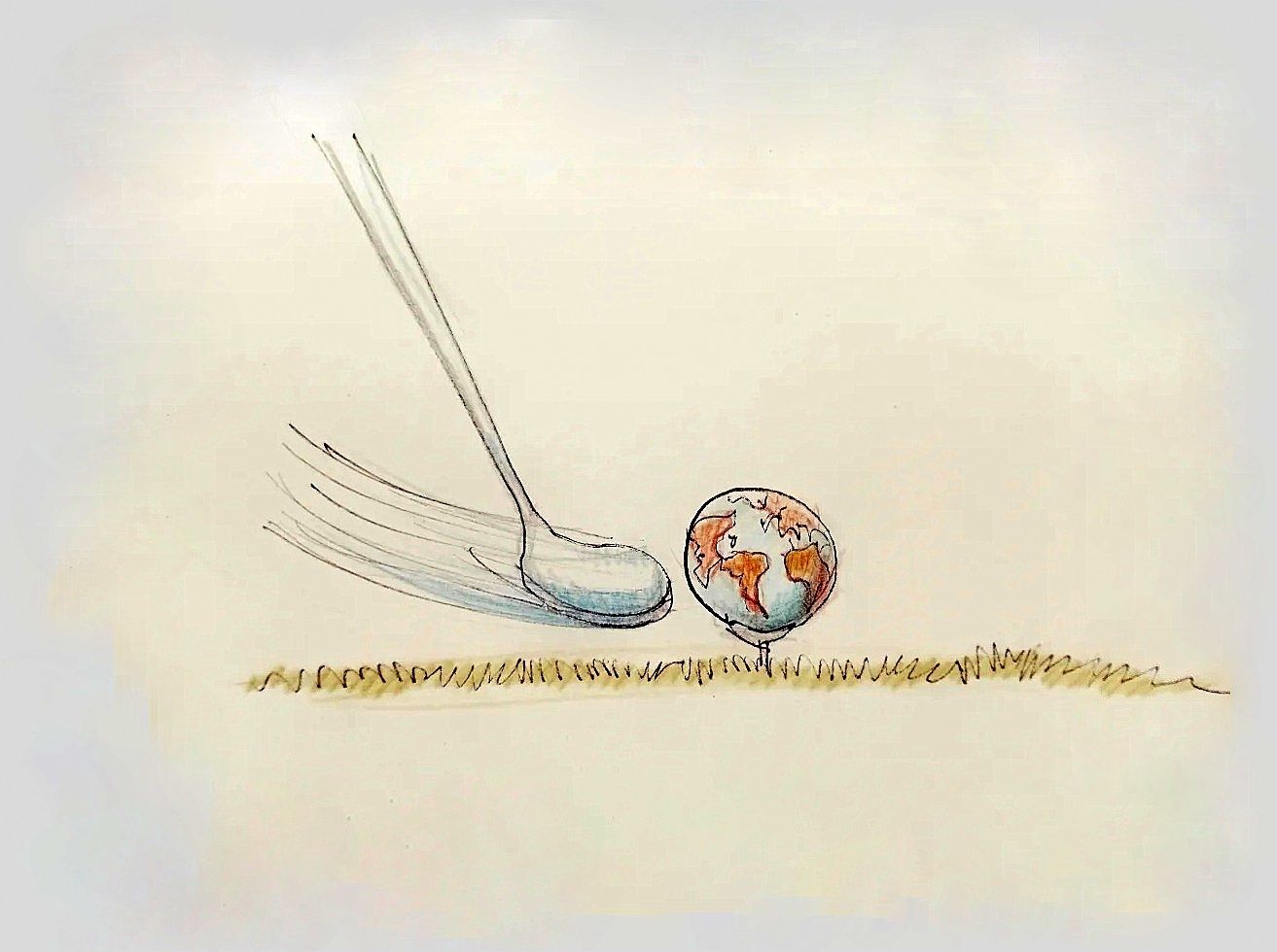 Jugando al golf con el mundo