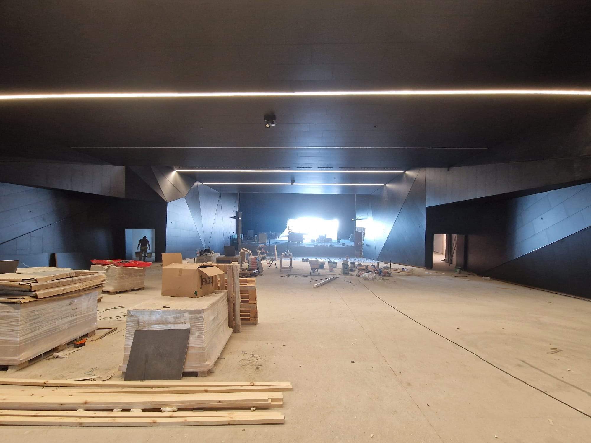 Obras de construcción del nuevo Auditorio de Marín
