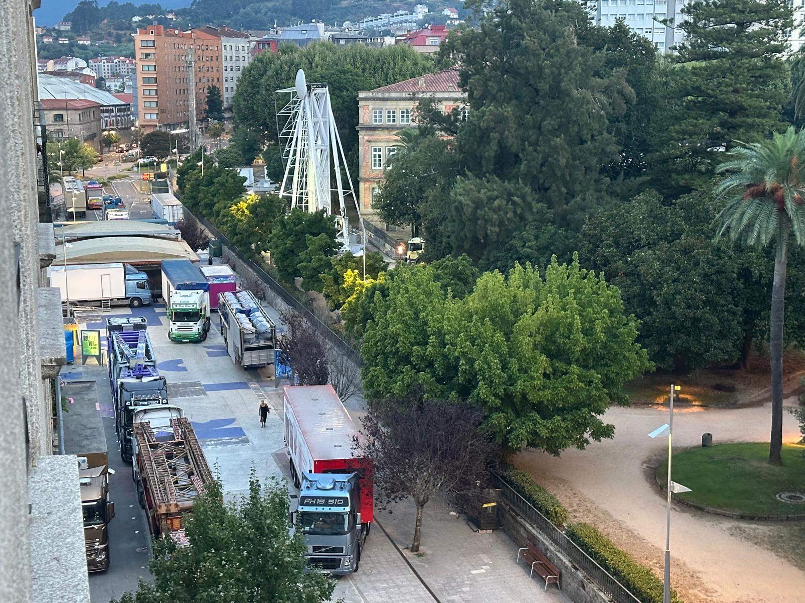 Montaje de las atracciones en Reina Victoria y Alameda