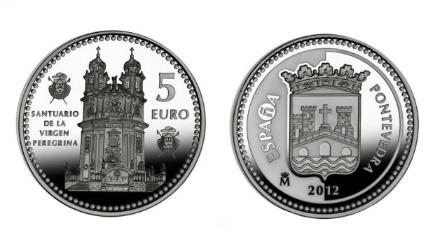 Moneda de la colección Capitales de Provincia dedicada a Pontevedra